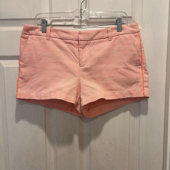 Merona Orange Neon Shorts Women’s Size 8 Jogger Stripe Pockets‎ - Picture 1 of 7